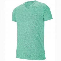 Plain V-neck short sleeve melange t-shirt Kariban 160 GSM